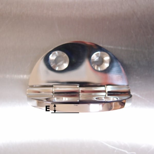 64mm Stainless Steel Round Hinge - 316 Marine grade