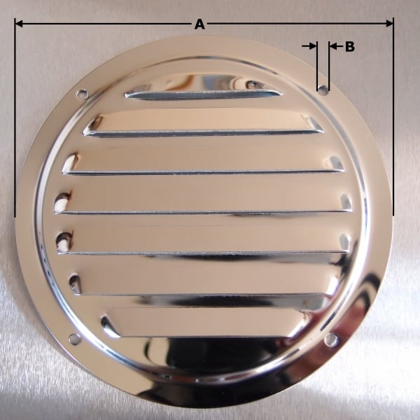 120mm Stainless Steel Round Vent AISI 304