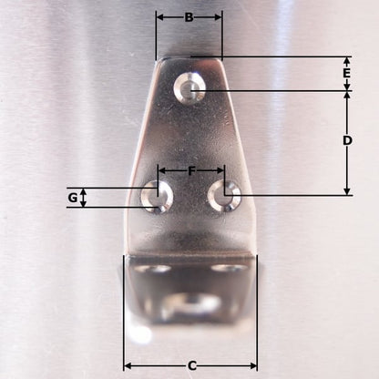 Angle Bracket Stainless steel AISI 304 - Wide