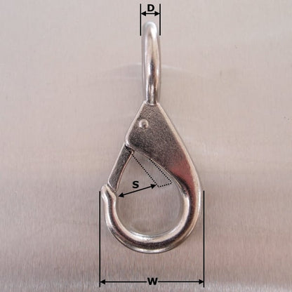 Stainless Steel Fixed Eye Boat Snap Hook AISI 316
