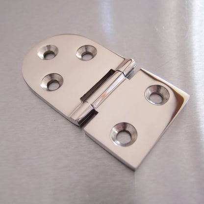 76mm x 40mm Half Oval Hinge Stainless steel AISI 316