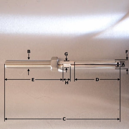 Stainless Steel Swaged Screwed Terminals - Right Hand Thread - AISI 316