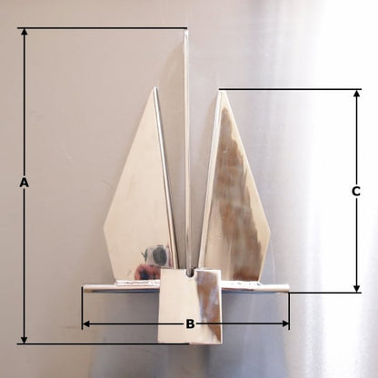 Stainless Steel Cruising / Crown Stock Boat Anchor - AISI 316
