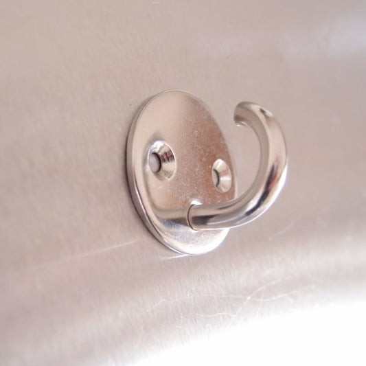 Stainless Steel Two Hole Round Hook On Plate 304 AISI
