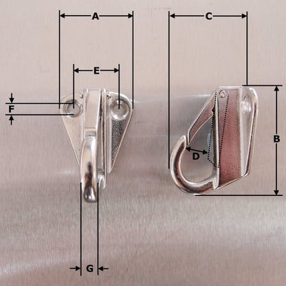 Stainless Steel Fending Hook with Safety Catch - AISI 316