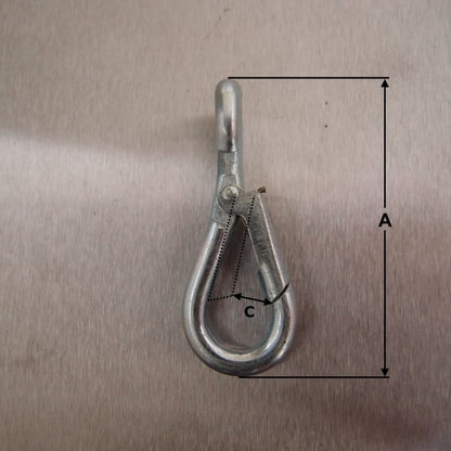 Standard Springhooks to Crue: Zinc Plated
