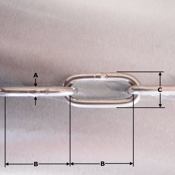 Stainless Steel Long Link Chain AISI 316