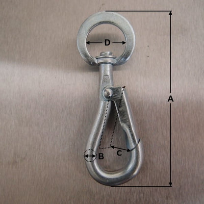 Standard Springhooks to Swivel: Zinc Plated