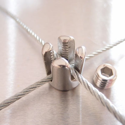 Stainless Steel Trellis Cross Clip - AISI 316