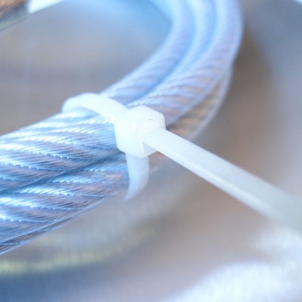 CLEARANCE Cable Ties - WHITE (Natural) in packs of 100
