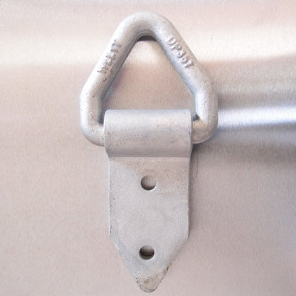 50mm 1 tonne Lashing Link Triangular Drop Forged with Fold Over Plate - Bolt-on - Hot Dipped Galvanized