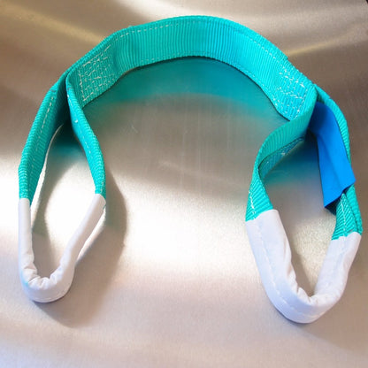Duplex Polyester Webbing Slings to BSEN1492 Part 1 - 2000kg Load - green - 6m