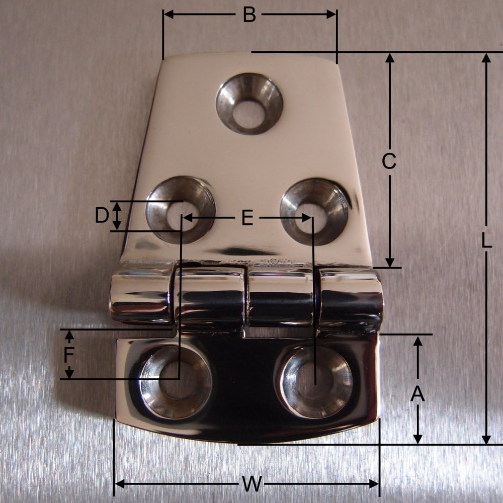 Stainless Steel Small Door Hinges - 316 Marine grade