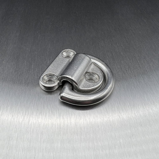 50mm Stainless Steel Folding Pad Eyes - Folding D ring - AISI 316