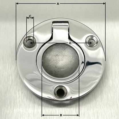 Stainless Steel Round Hatch Pull Ring 50mm
