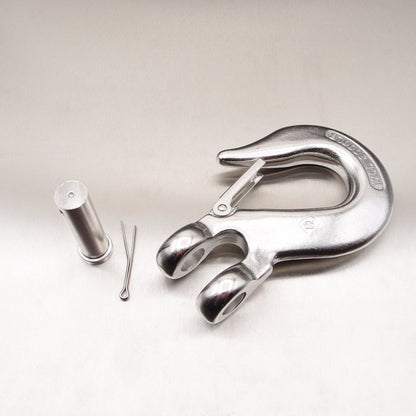 Stainless Steel Clevis Type Sling Hook with Safety Catch AISI 316