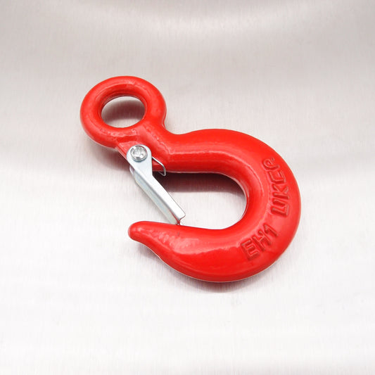 Large Eye Hooks: Alloy Steel with Safety Catch - Painted