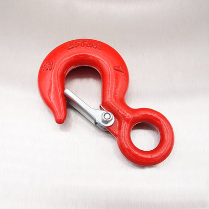 Large Eye Hooks: Alloy Steel with Safety Catch - Painted