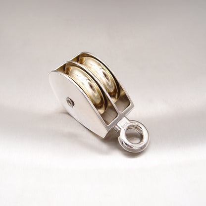 Double Awning Pulley - Die Cast Sheaves - Fixed Round Eye - Zinc Plated Steel