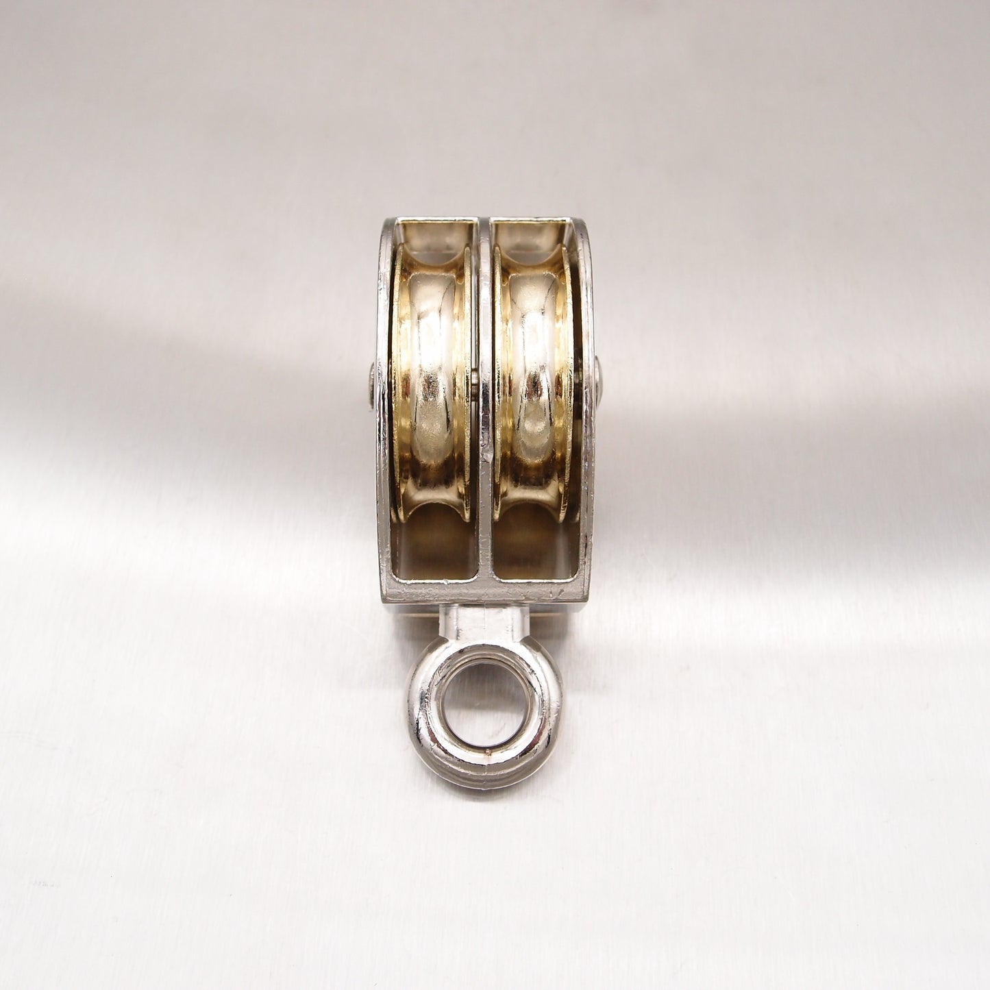 Double Awning Pulley - Die Cast Sheaves - Fixed Round Eye - Zinc Plated Steel