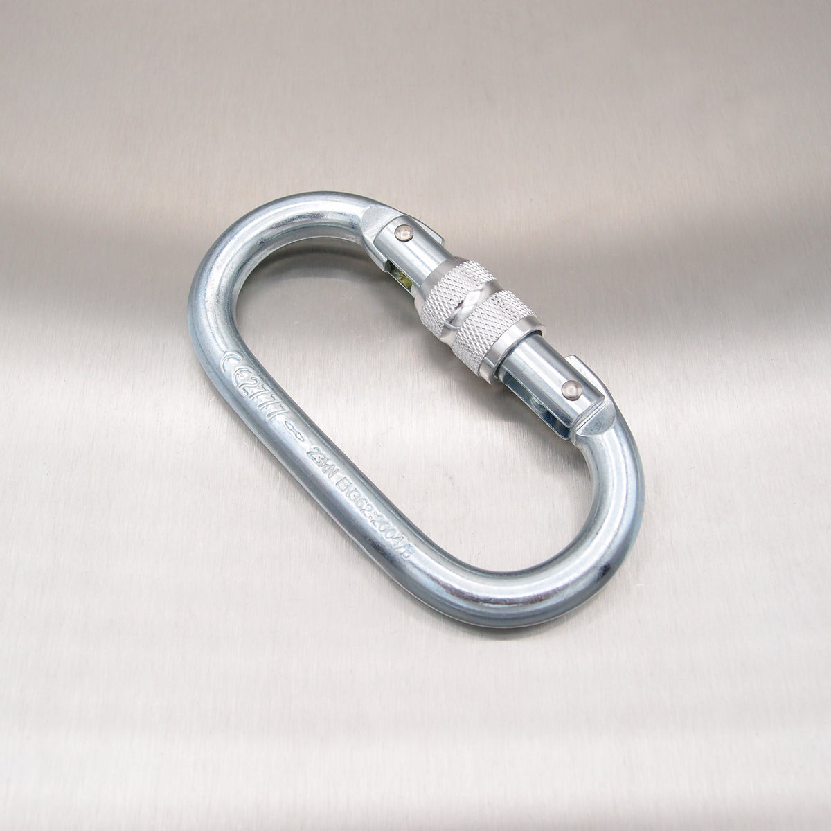 Carabiner - Screw Gate - 18mm Opening - 25kN - Zinc Plated Steel - Working at Height