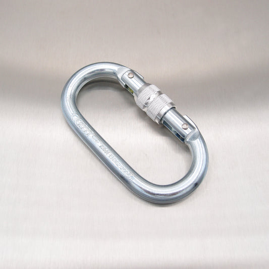 Carabiner - Screw Gate - 18mm Opening - 25kN - Zinc Plated Steel - Working at Height