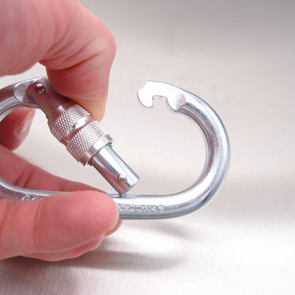 Carabiner - Screw Gate - 18mm Opening - 25kN - Zinc Plated Steel - Working at Height
