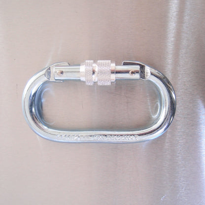 Carabiner - Screw Gate - 18mm Opening - 25kN - Zinc Plated Steel - Working at Height