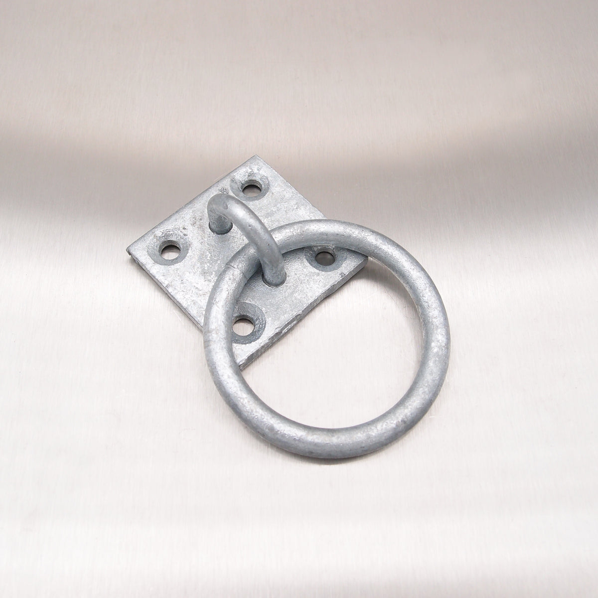 Binnacle Ring / Ring On Plate - 50mm x 50mm - Galvanised Steel