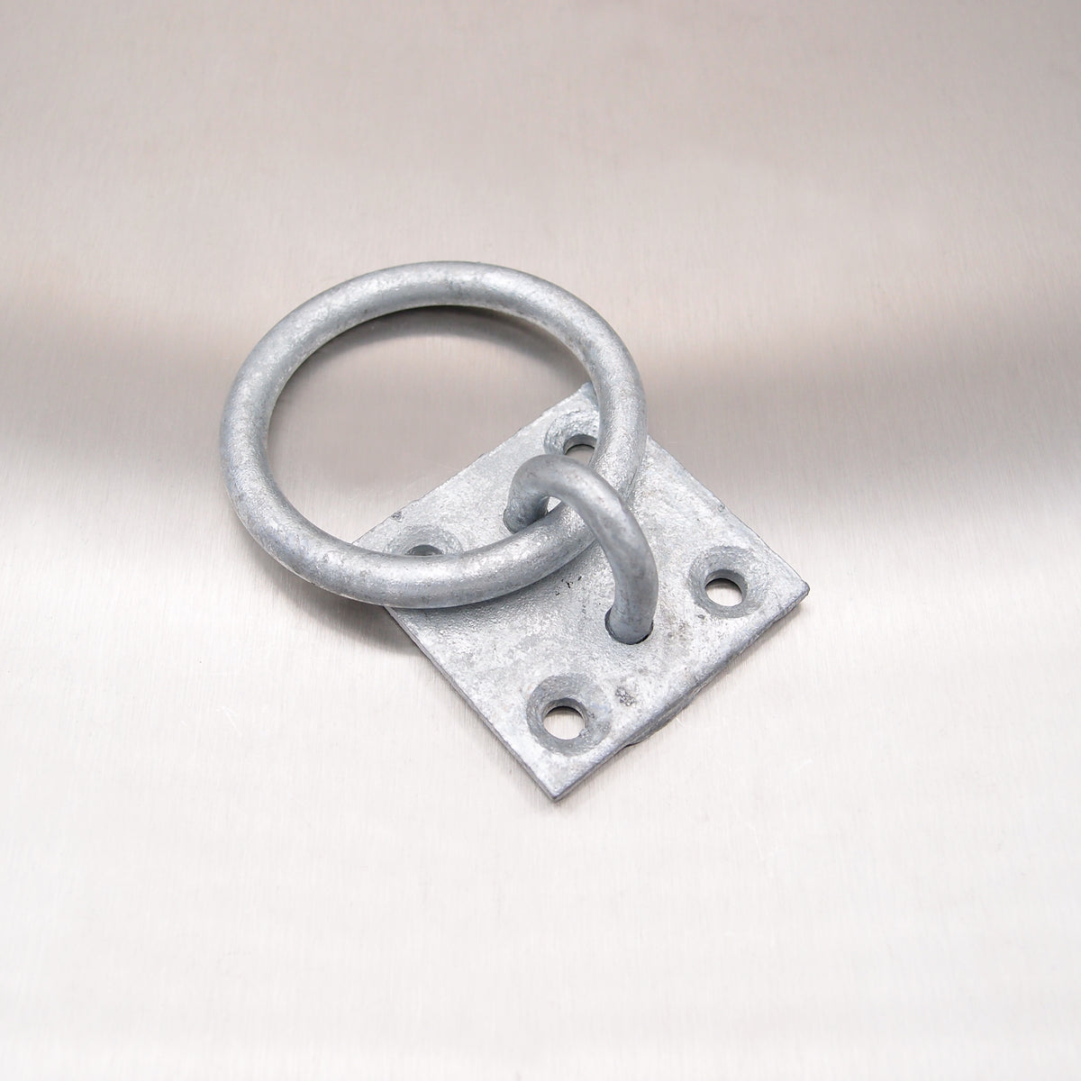 Binnacle Ring / Ring On Plate - 50mm x 50mm - Galvanised Steel