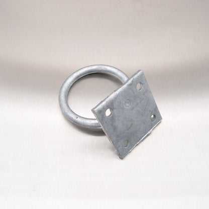 Binnacle Ring / Ring On Plate - 50mm x 50mm - Galvanised Steel