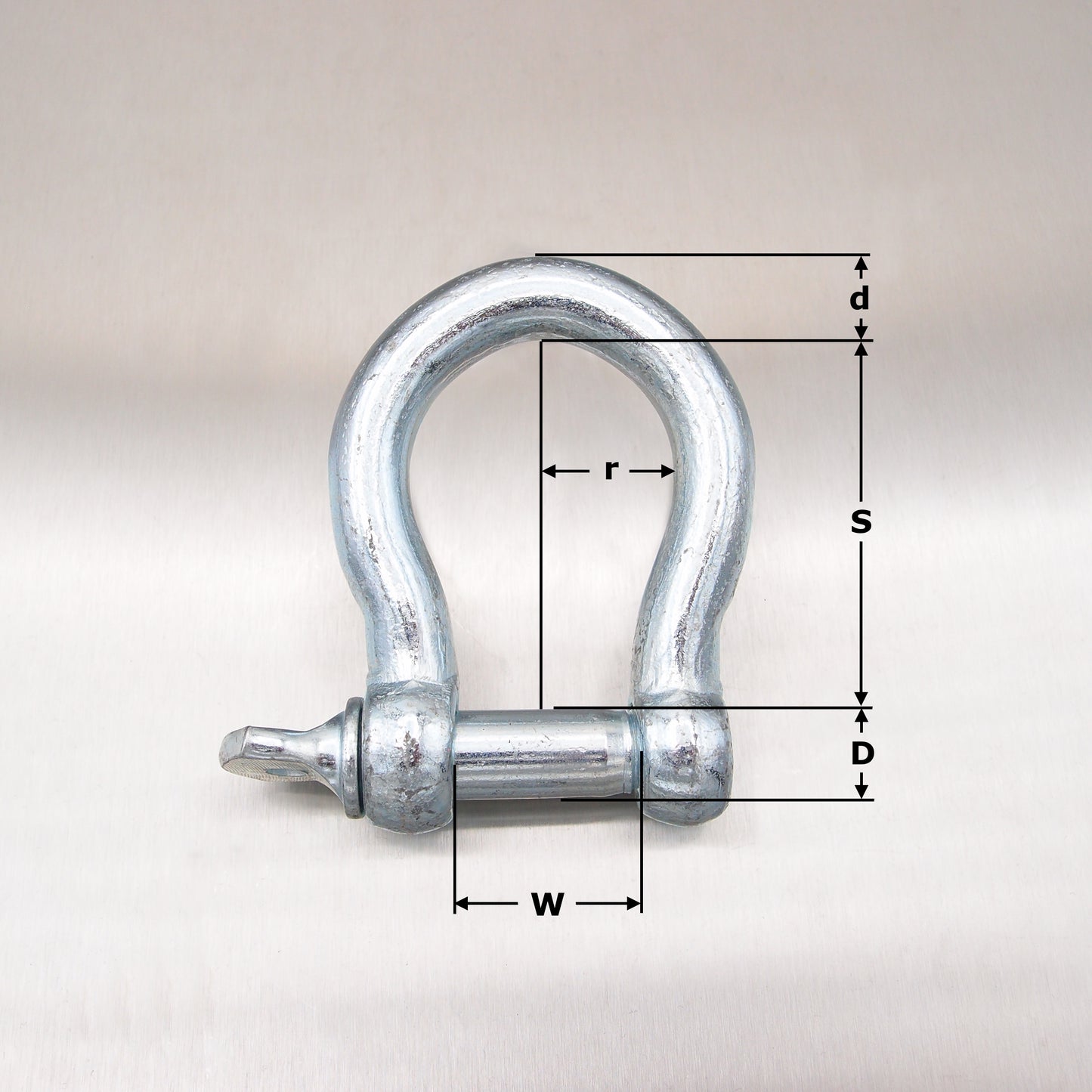 Bow Shackle with Screw Pin - Galvanised Steel - Commercial