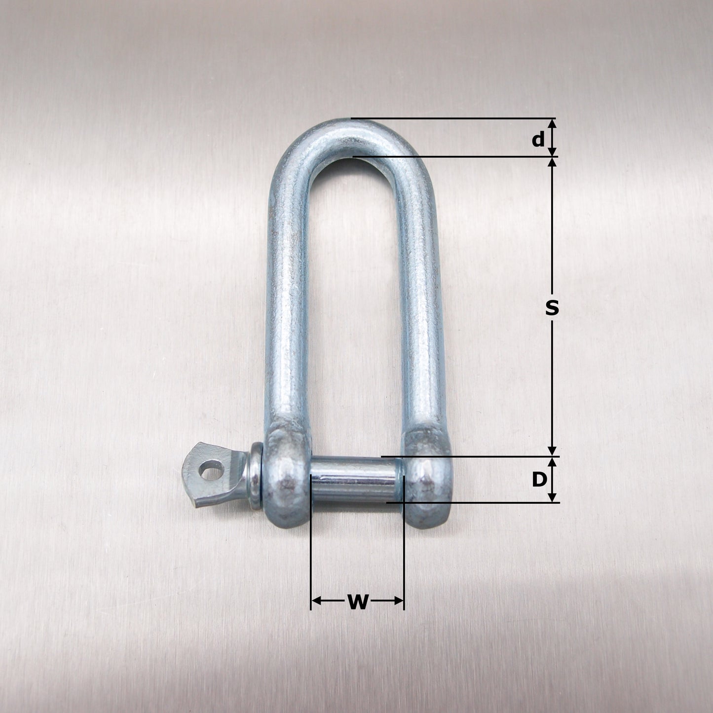 Commercial Long Dee Shackle Galvanised - Screw Pin