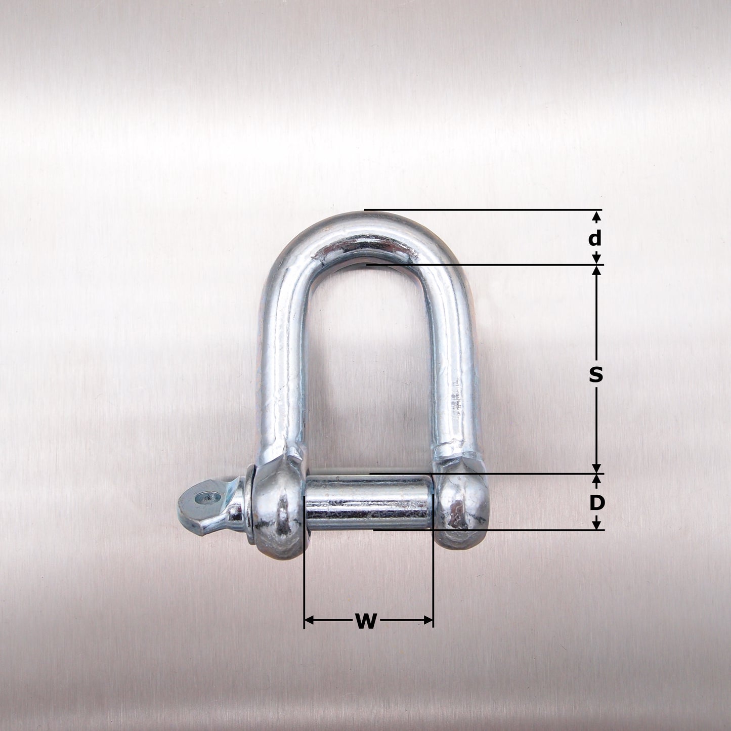 Commercial Dee Shackle: Galvanised with Screwed Collar Pin