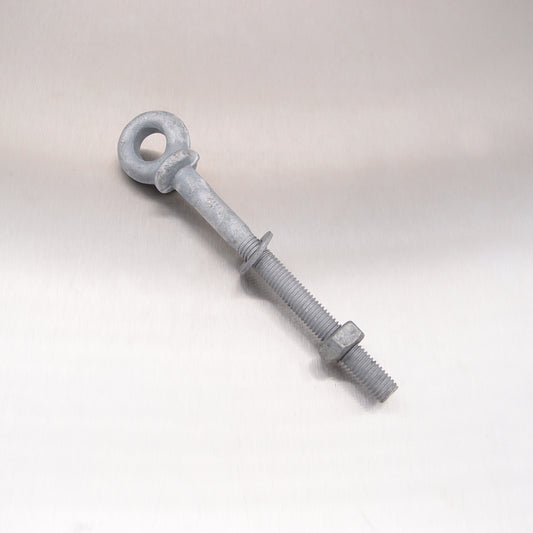 Long Shank Eyebolts with Nut and Washer - Galvanised