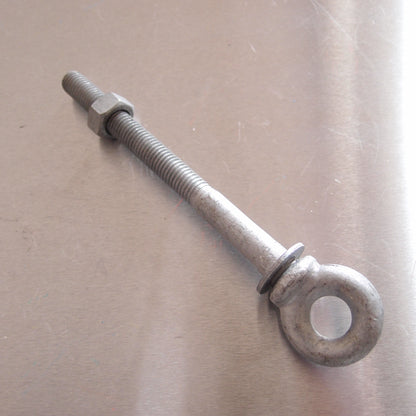 Long Shank Eyebolts with Nut and Washer - Galvanised
