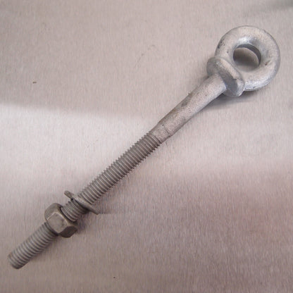 Long Shank Eyebolts with Nut and Washer - Galvanised