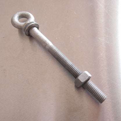 Long Shank Eyebolts with Nut and Washer - Galvanised