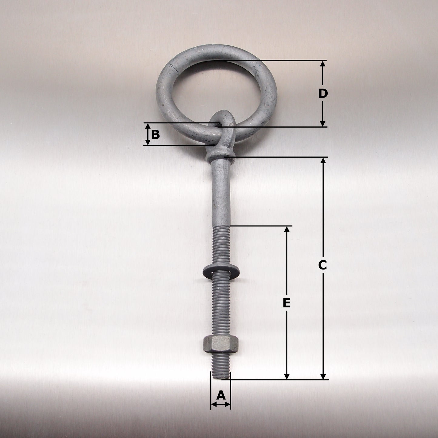 Ringbolts with Nut and Washer Galvanised