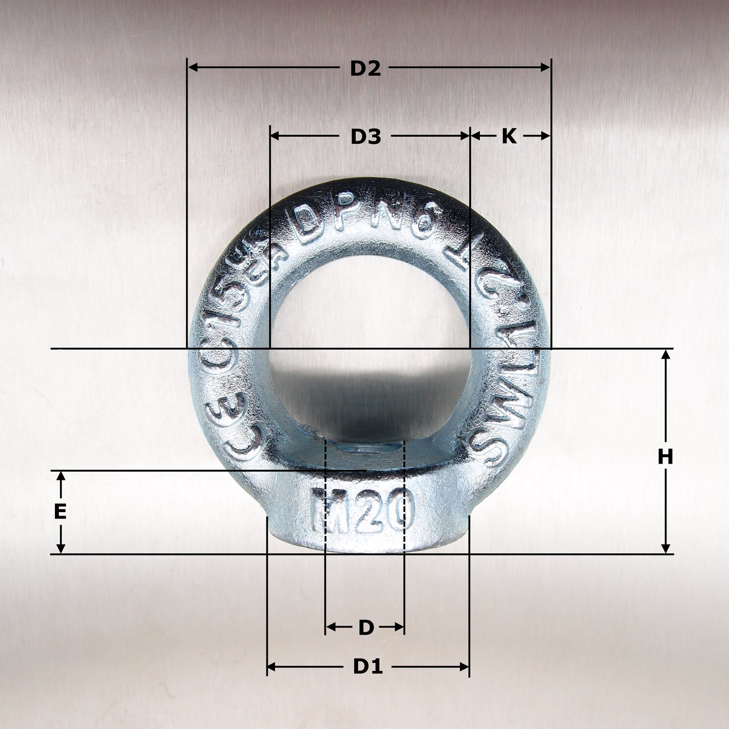 Eyenuts to DIN 582 - Zinc Plated - TESTED FOR LIFTING