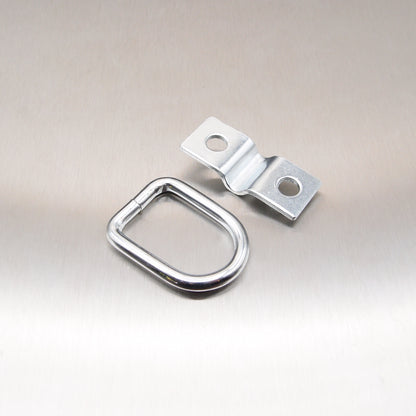 D-Ring with Mounting Bracket - Zinc Plated Steel