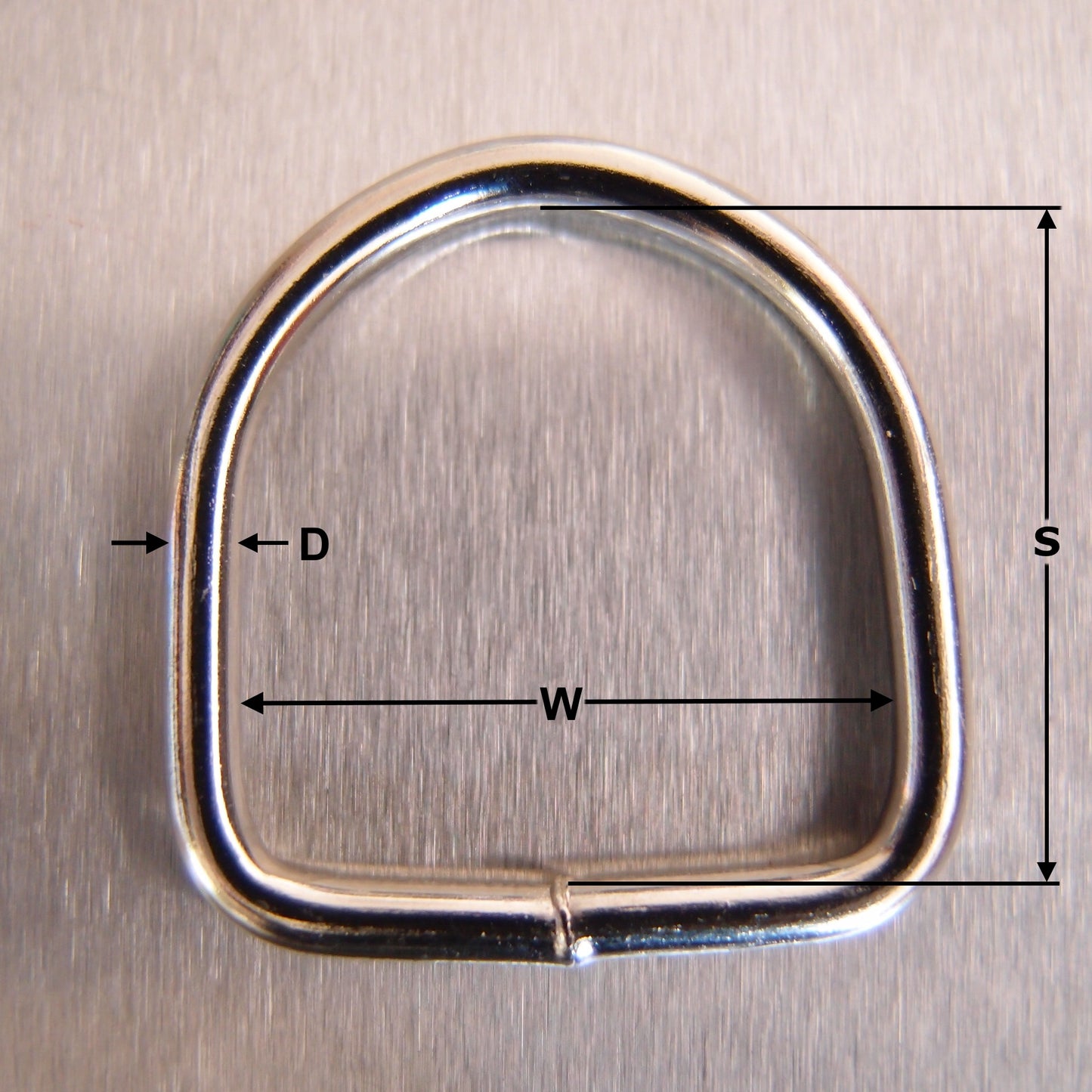 Dee Ring Mild Steel - Nickel Plated