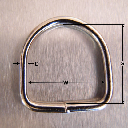 Dee Ring Mild Steel - Nickel Plated