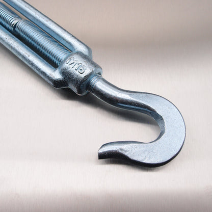 X4 M8 Galvanised Forged Straining Screw Eye Eye - Caravan Turnbuckle Open Body