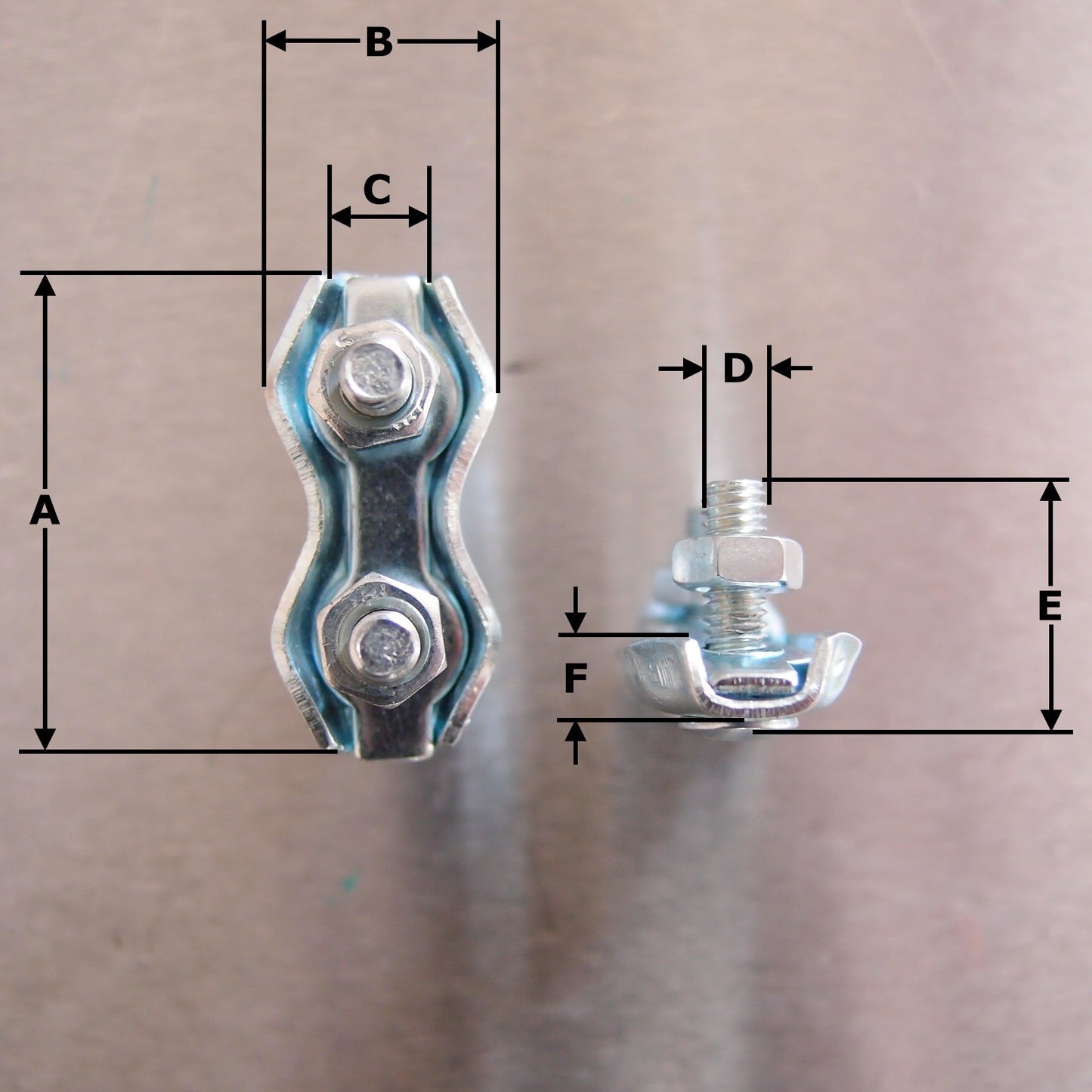 Duplex Wire Rope Grips: Zinc Plated