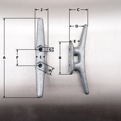 Flat Cleat - Two Hole - Galvanised