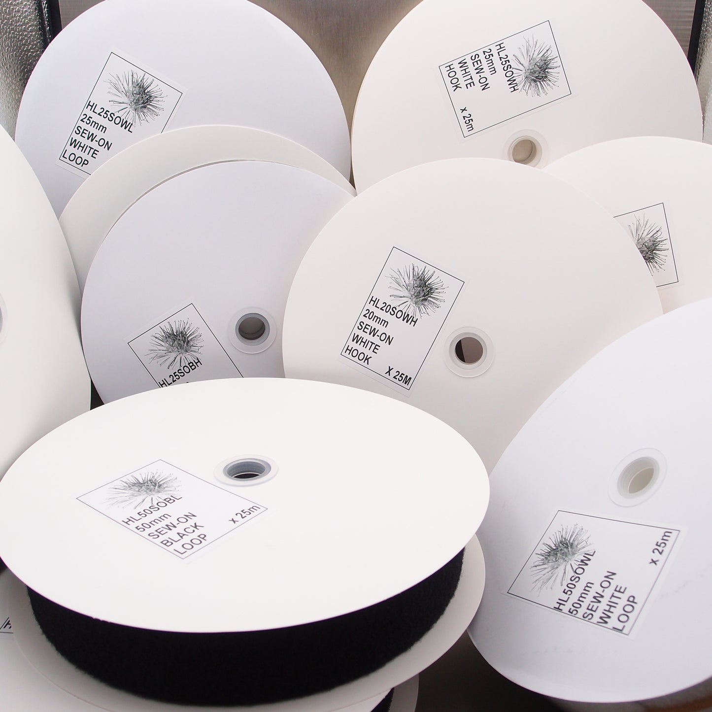 Hook & Loop Fastener - Sew-On - 25m Roll
