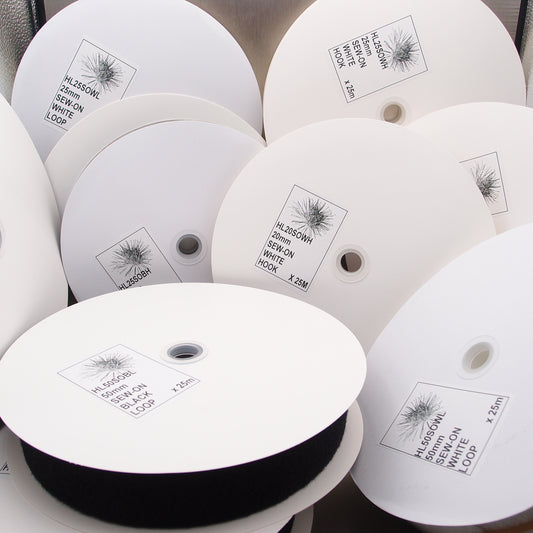 Hook & Loop Fastener - Sew-On - 25m Roll