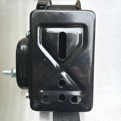 Black Coated Braked Hand Winch complete with Webbing Strap and Hook