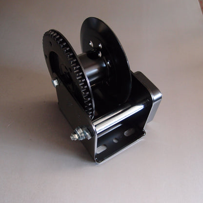 Black Coated Winch fitted with Integral Brake Device